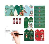 Cartes de Noël, Père Noël, élan, arbre - Cartes de vacances avec enveloppes, pour femmes, hommes, garçons, filles, maison, bureau, école, bas de Noël, fête, Nouvel An