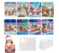 Cartes de Noël pour économiser de l'argent, cartes de Noël pour espèces | 8 pièces de supports pour argent avec dessins de chiens - Décorations de Noël amusantes à suspendre avec enveloppes, A
