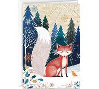 Cartes De Noël Unicef - Renard D'art Folk (12 Cartes Et 13 Enveloppes)