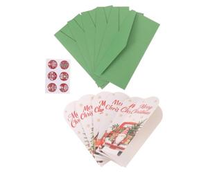 Cartes de Noël Verticales avec Enveloppe, Papier, Cartes de Vœux Anglaises | Graphiques Saisonniers Classiques, Mise en Page Moderne, Facilite les Préparatifs, Aspect Harmonieux, Envoi Facile