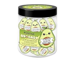 Cartes de notes miniatures en forme d'avocat avec 60 pièces - Cartes positives en flacon d'avocat | Cadeau d'anniversaire, Noël, Nouvel An et Saint-Valentin