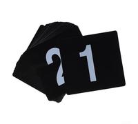 Cartes de numéro de table en plastique double face de 1 à 10, noir robuste pour panneaux de table debout pour mariage, réception, restaurant, bar, fête, décoration, pour un nettoyage facile, supports