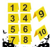 Cartes De Numéros De Preuve - Crime Scène Accessoires, Scène De Crime Cartes De Numéro De Preuve, Sproof Crime Scene Numéro De Preuves Card, Card Multifonctionnel Clue Party Decor for Halloween, Zone