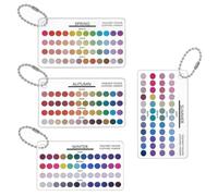 Cartes De Palette D'Analyse De Couleurs 4 Pièces En Acrylique Éclatantes