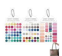 Cartes de palette de couleurs Cartes complètes portables d'analyse de | Pochoir de couleur pour maquillage et vêtements Outfit, maquillage, planification de costumes, draping, automne