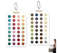 Cartes De Palette De Couleurs - Ensemble De Modèles D'analyse Saisonnière, Guide De Correspondance De Tenues En Acrylique, Accessoire De Style Portable Avec Chaîne De Perles | Outil De Coordination Du
