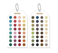 Cartes de palette de couleurs saisonnières - Acrylique transparent - Guide de correspondance des couleurs portable avec chaîne de perles et carte d'analyse des couleurs acryliques pour la composition
