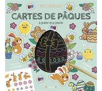 Grund – Cartes de Pâques à gratter & colorier – Pochette 4+4, 2 planches stickers, dès 6 ans
