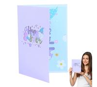 Cartes De Pâques Lapin,Cartes De Pâques Lapin,Cartes de Pâques pop-up 3D Carte de vœux lapin - Cartes de vœux imprimées en couleur, cartes de vœux Joyeuses Pâques avec enveloppes pour Pâques