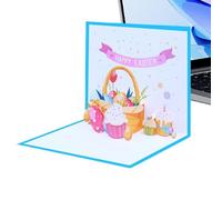 Cartes de Pâques pop-up pour - Carte de vœux 3D pour Pâques, cartes postales de vacances, souvenir du printemps - Enveloppe, mémoire de fête pour les fêtes