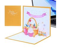 Cartes de Pâques pop-up pour, cartes de vœux pop-up 3D, carte de vœux de Pâques, sculpture en papier, cartes postales de vacances, un souvenir de printemps, enveloppe pour petite amie