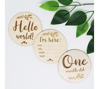 Cartes De Partage De Photos, Accessoires De Photographie, En Bois, 6 Feuilles/Ensemble, Pour Nouveau-Né, Bébé, Âge, Jouet D'ornement Pour Enfants