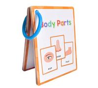 Cartes de parties du corps en anglais - Cartes flash d'enseignement de vocabulaire, kit de sac d'apprentissage | 15 cartes de mots préscolaires durables, matériel de ressources d'études pour l'école à