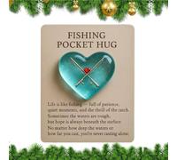 Cartes de pêche - Souvenir inspirant en forme de cœur | Cartes souvenirs de motivation | Pour pêcheurs, aventures en plein air, maris, fils, grands-pères, collectionneurs, anniversaire, fête des pères