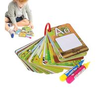 Cartes De Peinture À l'eau pour - Coloriage De Numéro D'alphabet, Jouet Éducatif Réutilisable | Activité De Révélation De l'eau sans-Femme pour Les D'âge Préscolaire, Les Cartes Flashs