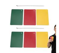 Cartes de pénalité d'arbitre - Accessoires d'arbitrage de compétition - Cartes d'arbitre rouge, jaune, vert | pour jeu de compétition, terrain de divertissement, terrain de jeu