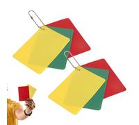 Cartes de pénalité d'arbitre - Accessoires de jeu d'arbitrage, cartes de football rouge, jaune, vert - pour jeu, compétition, entraînement, terrain de jeu, sports