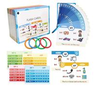 Cartes de phonétique, cartes flash de phonétique, cartes didactiques avec lettres sonores | Jeux éducatifs de phonétique , fournitures interactives pour l'école à domicile, carte de vocabulaire