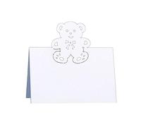 Cartes de place de nom de mariage, Lot de 100 cartes de place de table à motifs d'ours, carte de nom, carte de siège de tente, carte de vœux for fournitures de fête, décoration de bouquet de mariage,