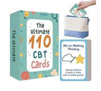 Cartes de Pleine Conscience | 110 Cartes Cognitivo-Comportementales | Fournitures de Gestion Émotionnelle pour Adultes et Jeunes | Réflexion Personnelle Activités Scolaires Atelier Team