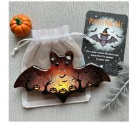 Cartes de poche d'Halloween, carte de poche confortable pour chauve-souris, poches, fantôme corbeau, faucheuse avec carte d'encouragement, mini breloque mignonne, un câlin dans votre poche, jeton de