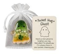 Cartes De Poche Fantômes, Pocket Comfort Ghosts, Poches Hug Ghost Avec Carte D'encouragement, Mignon Halloween Inspirational For Friends, Famille, Soutien Émotionnel, Petit Souvenir Décoratif