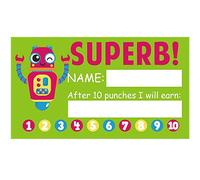 Cartes De Poinçon D'incitation À La Récompense Pour Enfants,Dessin Pour Enfants,Étudiants,Enseignant Motivé,Fuchsia,Petite Entreprise,50 Pièces - Type 50pcs-07