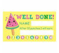 Cartes De Poinçon D'incitation À La Récompense Pour Enfants,Dessin Pour Enfants,Étudiants,Enseignant Motivé,Fuchsia,Petite Entreprise,50 Pièces - Type 50pcs-04