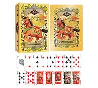 Cartes de poker avec thème du Nouvel An, accessoires pour fêtes de l'année du cheval, jeu de cartes de poker de voyage - Pour touristes, voyageurs, sorciers, réunions de , fêtes, camping, bars