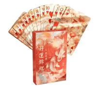 Cartes de Poker, Jeu de société pour Groupes, Jeu de Cartes à Motif de Poisson pour Adultes Selon la mythologie Chinoise - pour Les fêtes, Les Vacances, Les réunions de Famille, Les