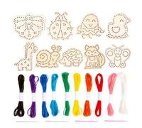 Cartes De Pour - Kit De Éducative Avec Cartes De Laçage, Jouet D'apprentissage Préscolaire | Cartes De Laçage Avec Animaux, Activités De Développement D