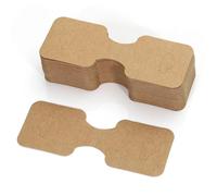 Cartes de présentation pour bijoux, Étiquettes de prix for bijoux, 500 pièces, 3,5x9 cm, papier multicolore(Kraft)