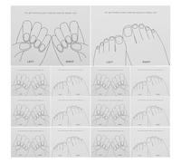 Cartes de Présentation pour Ongles 40 Pièces en Carton Blanc