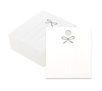 Cartes de présentation rectangulaires pour pinces à cheveux - 6,3 x 7,2 cm - Blanc réutilisable | Porte-nœud à cheveux en carton | Présentoir pour organiser la collecte de barrettes, bijoux, boucles
