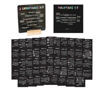 Cartes de prière - Cartes hebdomadaires inspirantes pour réflexion | Lot de 52 versets de motivation chrétiens pour l'étude de la Bible, les membres de l'église, les amis et