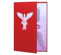 Cartes de prière d'ange - Cartes de prière d'ange élégantes, Cartes de prière d'ange pas cher | Dessins mignons, ours Forever Friends, rouge, blanc, carte de Noël catholique unique avec enveloppes