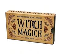 Cartes de prophétie magiques de sorcières - 40 mini-cartes charmantes (10,3 x 6 cm) recto verso, cartes de motivation et de guidance, avec le tarot du règne animal, journal intime et méditation de sor