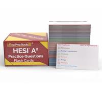 Cartes de questions d'entraînement HESI A2 2023-2024 : Cartes d'étude d'examen HESI pour l'évaluation d'admission HESI [Cartes en couleur]