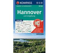 Cartes de randonnée n° 848 - Hanovre & environs (Allemagne) | Kompass - 1:50 000