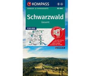 Cartes de randonnée n° 888 - Forêt-Noire (lot de 4) | Kompass - 1:50 000