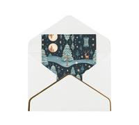 Cartes de remerciement bleues avec enveloppes - Notes de remerciement vierges - Ensemble de papeterie parfait pour toutes les occasions