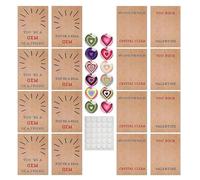 Cartes de Saint-Valentin - 6 x 8 x 2 cm - Grande carte postale de Noël avec cœur en - Lot de 12 cartes de vœux rock - Pour, filles, amis, école, bureau, salle de classe, voyage