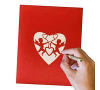 Cartes de Saint-Valentin, carte romantique Dieu de l'amour, carte pop-up faite à la main, cartes pour la Saint-Valentin, mariage, pour mari, épouse, petit ami, petite amie