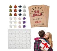 Cartes de Saint-Valentin - Ensemble de salle de classe pour, notes d'échange avec motif étoile, cartes amusantes pour garçons et filles, cartes de fête pour l'école, les activités de classe