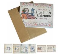 Cartes de Saint-Valentin médiévales, cartes d'amour médiévales vintage avec phrases humoristiques, avec manuscrit manuscrit manuscrit pour couples, petit ami, petite amie, amateur d'art médiéval (type
