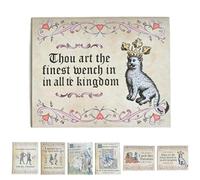 Cartes de Saint-Valentin médiévales, voiture d'amour médiévale amusante avec art manuscrit manuscrit, carte de Saint-Valentin avec charme médiéval et humour moderne pour couples et amateurs d'art