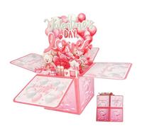 Cartes de San, cartes pop-up de San, cartes de vœux pop-up 3D | Bouquet de fleurs ad, cartes de fête amusantes, avec enveloppe pour femme, petite amie, partenaire