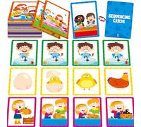 Cartes de séquençage à 4 scènes, jeu de cartes à 72 séquences pour la maternelle, l'ordre d'apprentissage et la logique des enfants, matériel d'orthophonie pour l'autisme, activité d'apprentissage