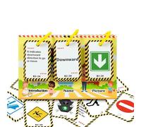 Cartes de signalisation routière - Kit flash avec instructions de sécurité, instructions de circulation illustrées, pages de vérification réversibles, pack de référence d'apprentissage | maison, salle