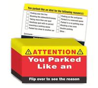 Cartes de Stationnement Incorrect,100 Cartes de Stationnement Humoristiques | Notices d'Infraction Humoristiques 8.9x5.1 cm pour Adultes Hommes Voiture